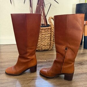 Madewell Brown Leather Knee-High Boots